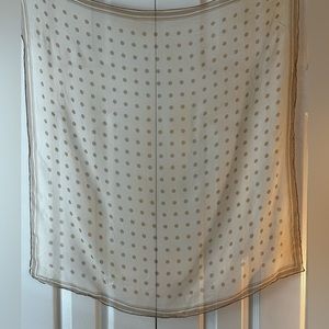 VINTAGE polka dot scarf. Neutral colors make it a perfect closet staple!